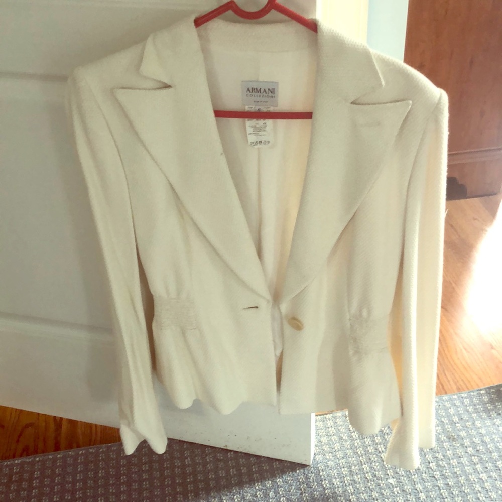 Armani Collezioni vintage blazer jacket in cream